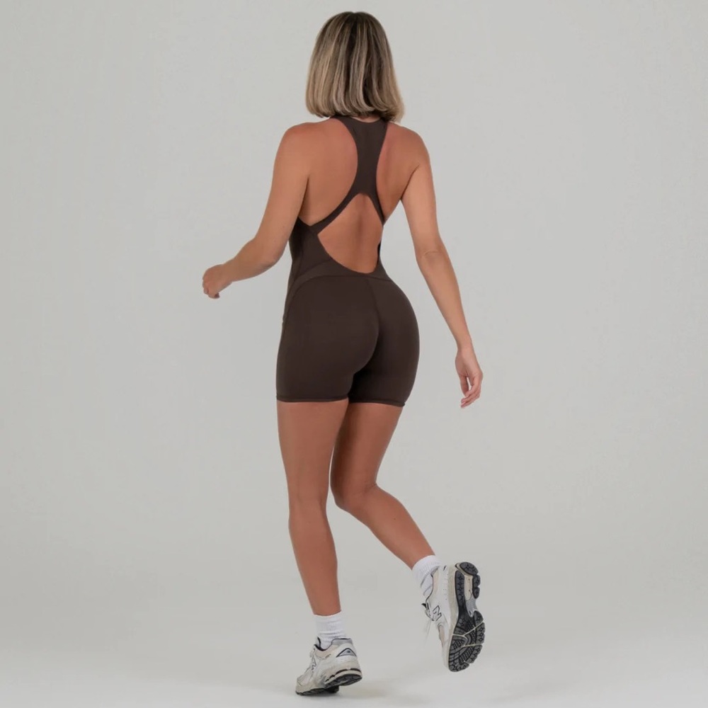 Davis Active Chocolate Tank Romper